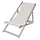 Chaise Longue Pliante 3 Positions en Aluminium et Textilène Beige