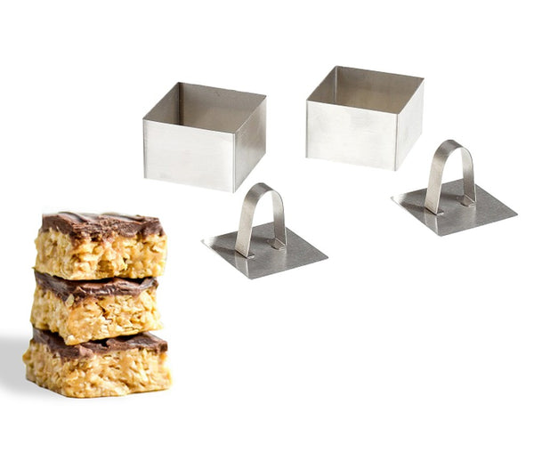 Set de 2 emporte-pièces carrés 8x8x4 cm pour entrées et desserts prezzo