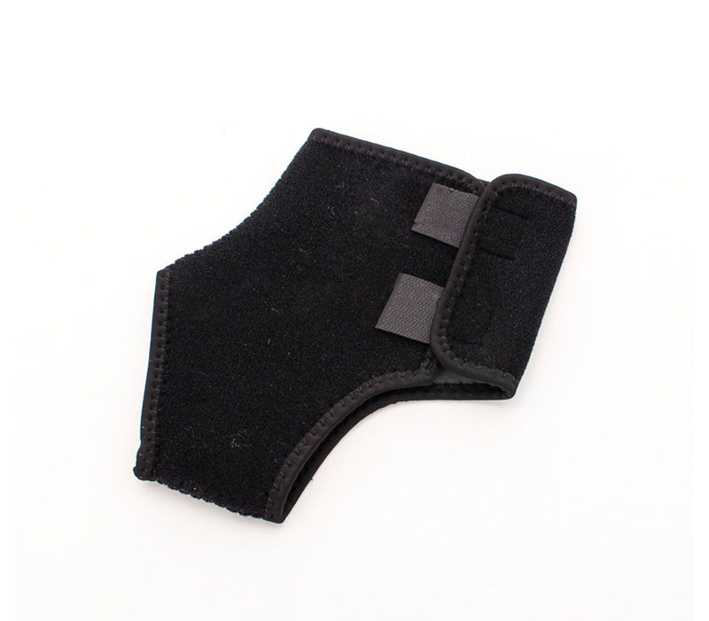 Supporto fascia in neoprene per caviglia doppia chiusura a strappo nera-3