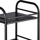 Carrello Portaoggetti da Cucina 40x35x75 cm 3 Livelli con Ruote Nero-1