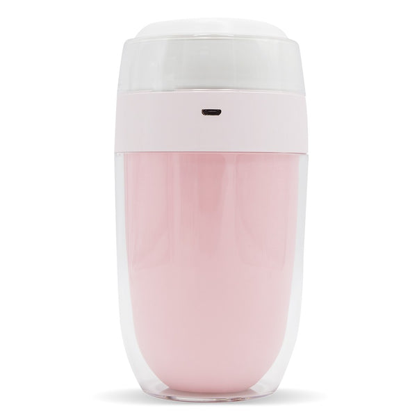 sconto Mini humidificateur rechargeable 80x80x152 mm avec LED de couleur rose