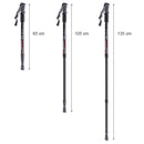 Set 2 Bastoni da Trekking 135 cm Regolabili con Impugnatura Antiscivolo-3