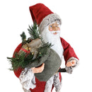 Pupazzo Babbo Natale H90 cm con Luci e Suoni Rosso e Grigio-3