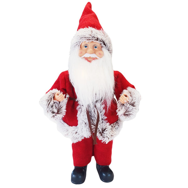 Marionnette Père Noël H40 cm avec mini lucioles rouges et grises sconto