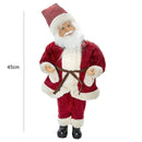 Pupazzo Babbo Natale H45 cm Carillon con Suoni e Movimento Rosso-5