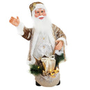 Pupazzo Babbo Natale H80 cm con Luci e Movimento Champagne-1