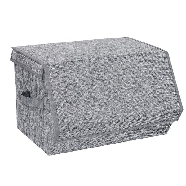 prezzo Boîte de rangement pliable H25xP32xL38 cm avec poignées latérales en tissu