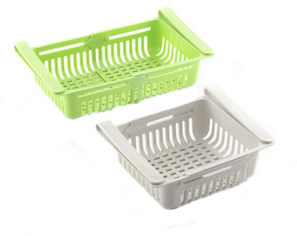 Tiroir organisateur de réfrigérateur multifonction extensible en plastique sconto