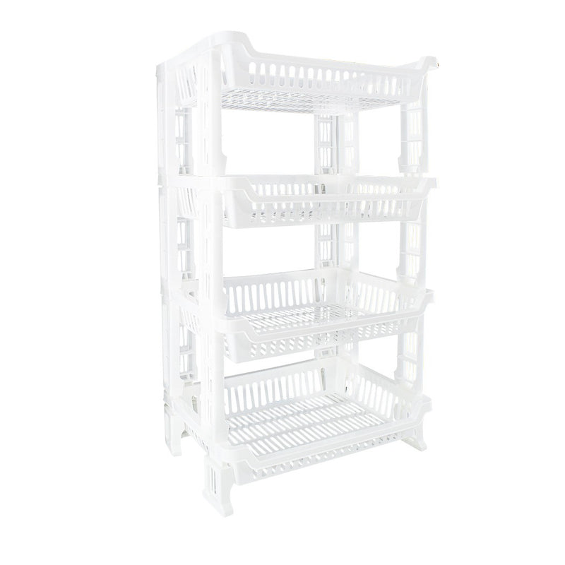 Carrello Portafrutta 4 Ripiani 42x35x75cm Cestino Espositore Salvaspazio-1