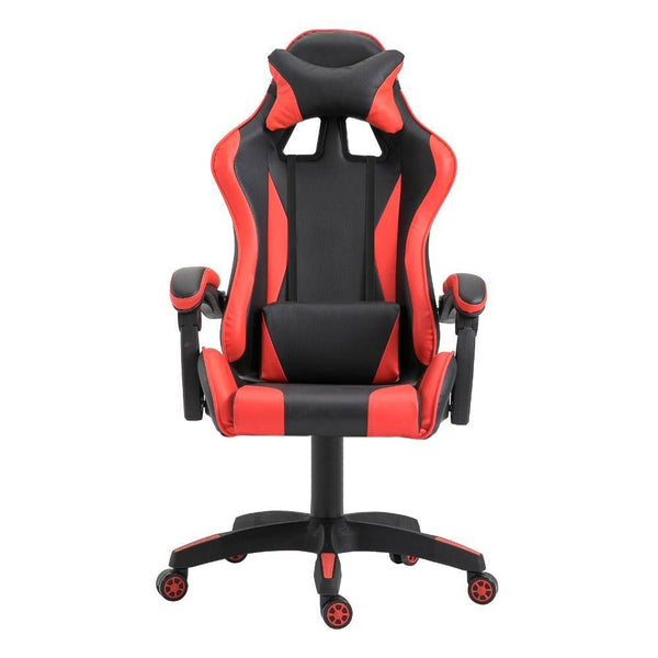 acquista Chaise Gaming Ergonomique 66x60x134 cm en Simili Cuir Rouge