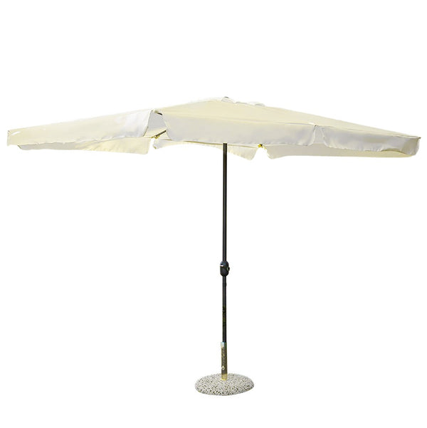 Parasol de jardin rectangulaire 3x2m 6 baleines Ecru acquista