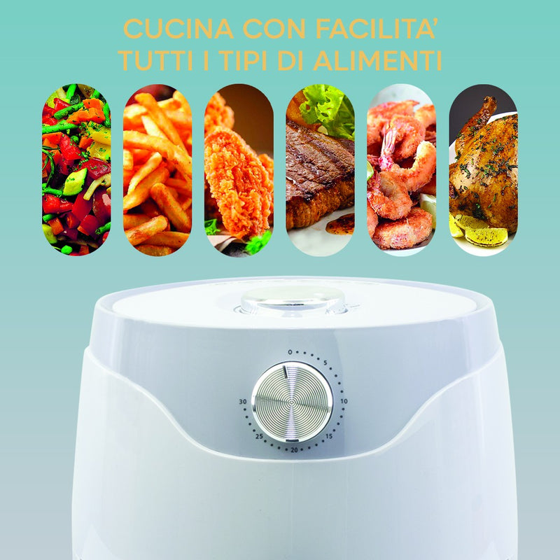 Friggitrice ad Aria 1350W Capacità 5,5L Grigio-4