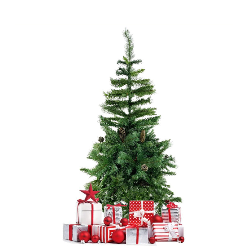 Albero di Natale 150H cm 504 Rami Pieghevoli in PVC Abete Artificiale-2