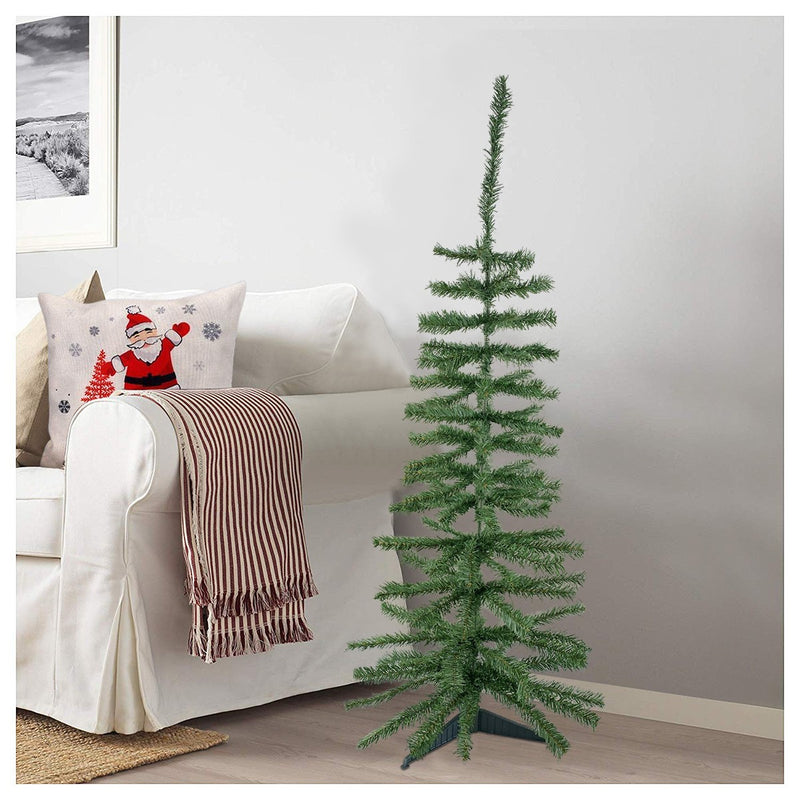 Albero di Natale 100H cm Rami Pieghevoli in PVC Abete Artificiale-4