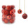 Lot de 24 Boules de Noël Rouges Ø7 cm pour Sapins