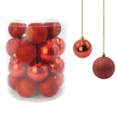 Set 24 Palle di Natale Ø7 cm Rosse per Alberi-1