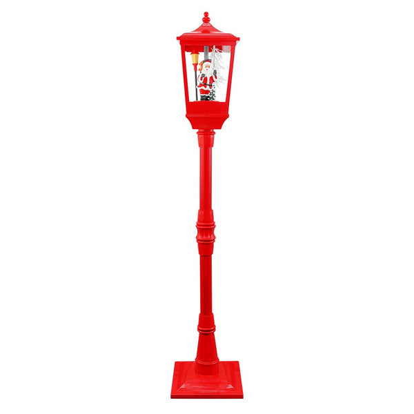 sconto Lampe de Noël Rouge H180 cm Décoration avec Musique et Mini Lucioles