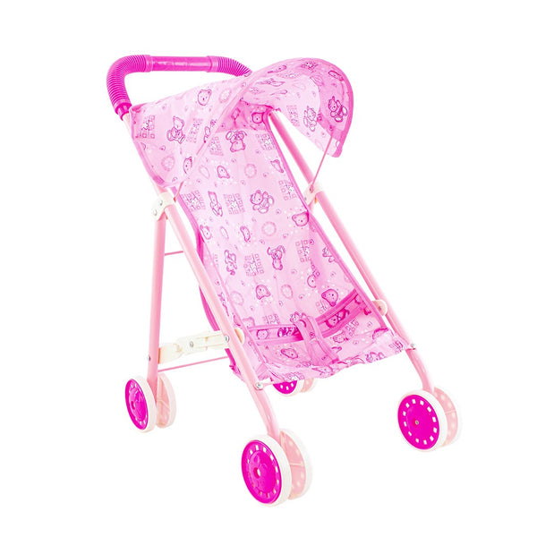 Poussette pour poupées avec motif ours rose prezzo