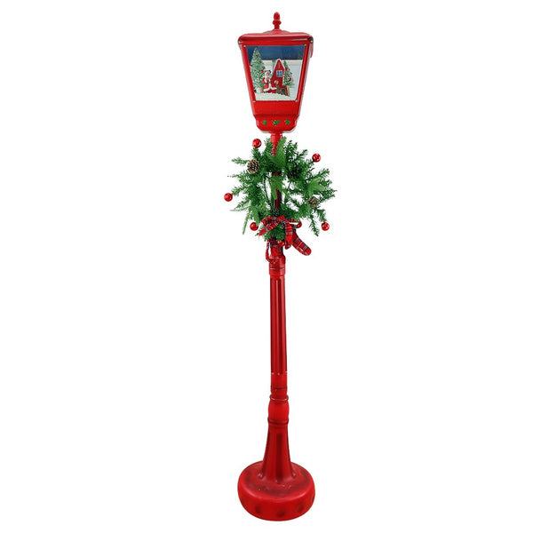 Lampe de Noël Rouge H195 cm Décoration avec Sons Mini Lucioles et guirlande prezzo