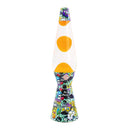 Lampada Lava Lamp 40cm Fantasia Graffiti e Magma Giallo-1