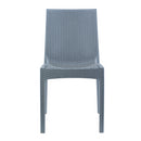 Set 2 Sedie da Giardino in Stile Rattan Grigio-2