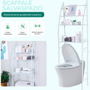 Scaffale Multifunzione per Bagno 165x25x47 cm Rack Mensole Salvaspazio-4