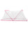 Moustiquaire pour Lit Pliant 190x135 cm Hexagonale en Filet Nylon Rose