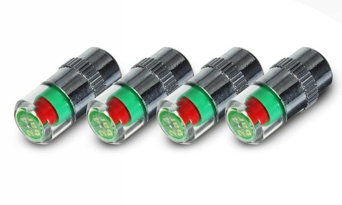 Kit 4 misuratori di pressione ruote 2,4 bar 36 PSI con indicatore led universale-1