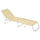 Chaise longue pliante avec structure de dossier réglable en acier beige