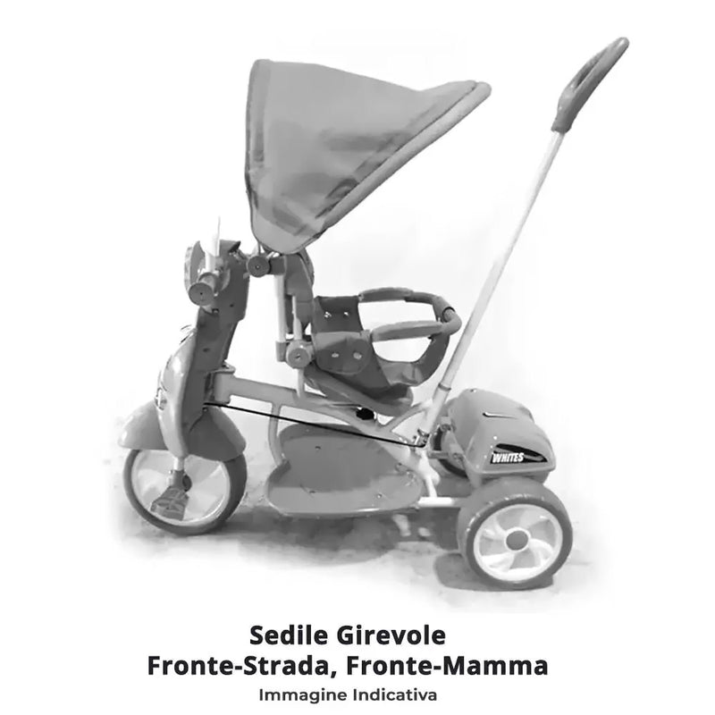 Triciclo Passeggino per Bambini Azzurro-2