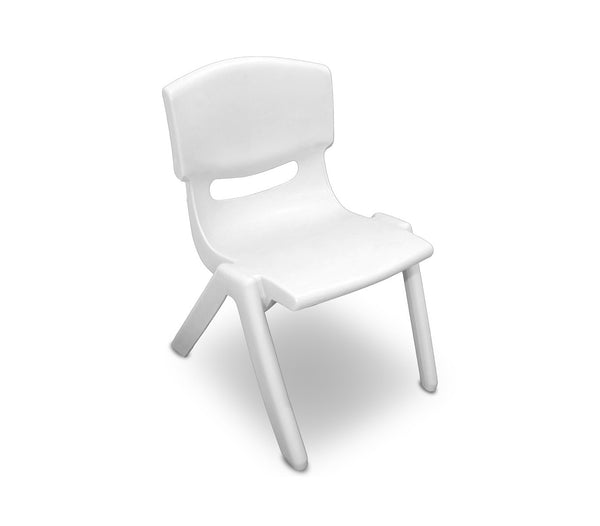 Chaise enfant 26x30x50 cm en plastique blanc résistant sconto