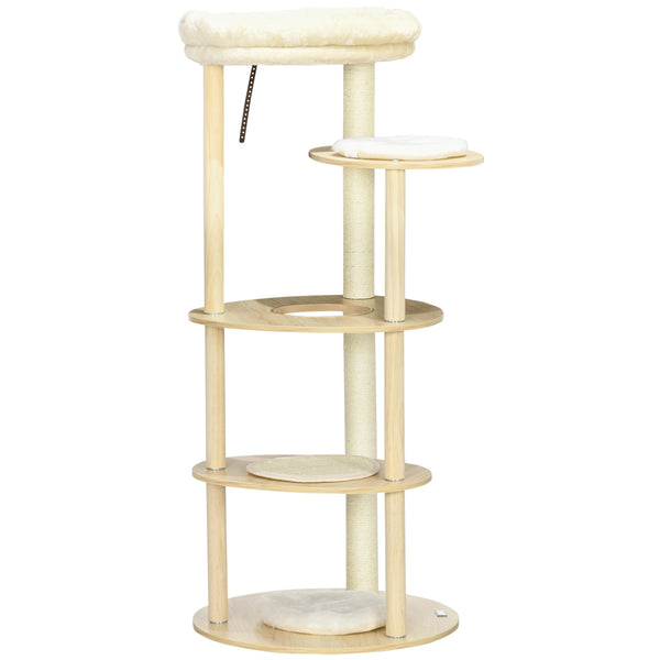 prezzo Arbre à chat Tower Ø54x123,5 cm avec lit et perchoirs en aggloméré et bois de pin chêne