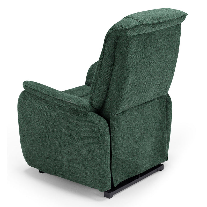 Poltrona Alzapersona Elettrica 2 Motori 76x96x105 cm in Tessuto Boston Verde-2