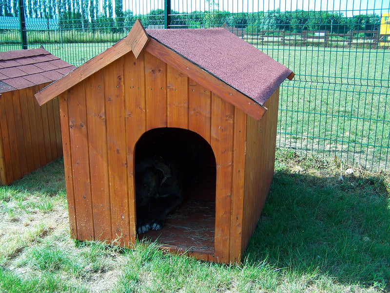 Cuccia per Cani Taglia Grande 90x130x95 cm in Legno Naturale -2