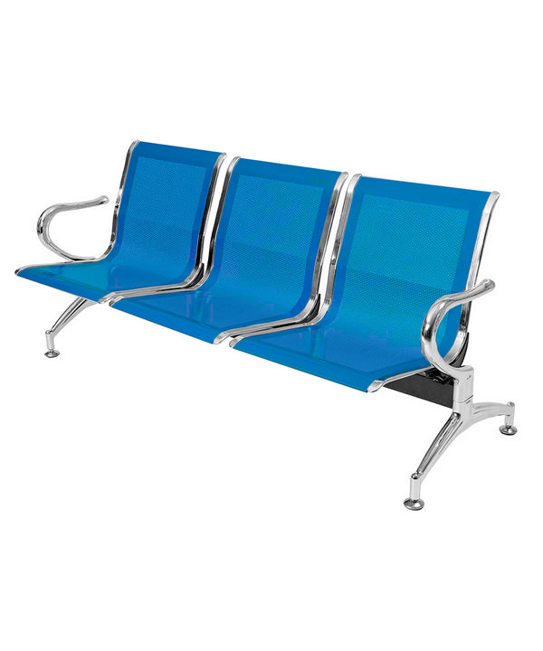 Banc de salle d'attente 3 places en acier bleu online