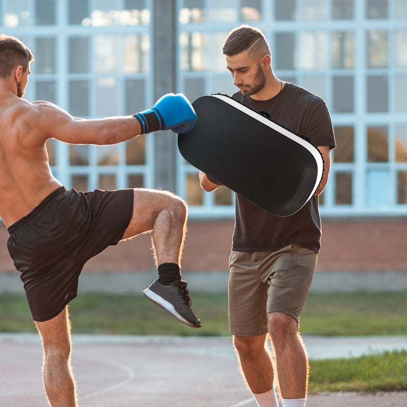 Colpitore Boxe e Muay Thai Imbottito per Braccio 38x20x18 cm in PU e EPE Nero-2