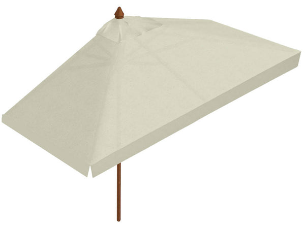 prezzo Parasol de jardin mât 2x4 m Ø57 mm croissant en bois toile acrylique écru