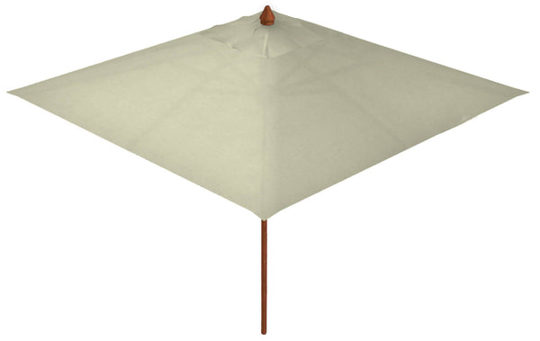 sconto Parasol de jardin 2,2x2,2 m mât en bois Ø48 mm auvent acrylique Danieli Bangkok Ecru