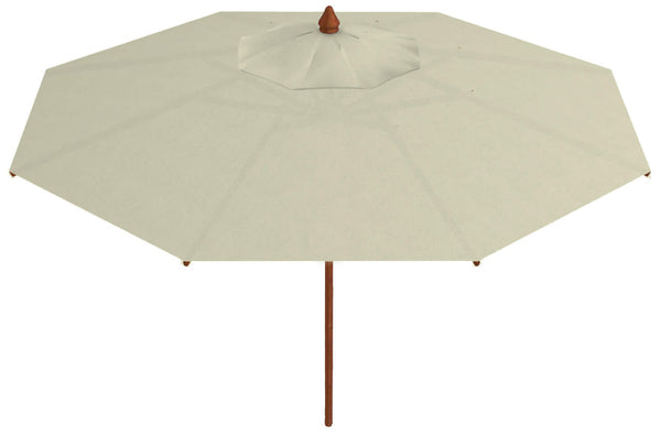 sconto Parasol de Jardin Ø3 m Mât en Bois Ø48 mm Auvent Acrylique Danieli Havana Ecru