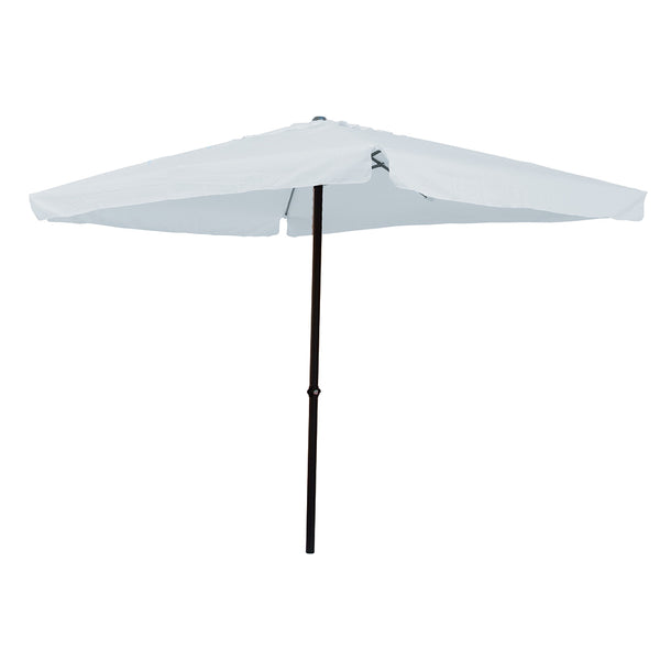 Parasol Carré 3x3m Structure Acier pour Jardin Extérieur Blanc sconto