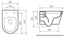 WC Sospeso in Ceramica 36,5x53x35 cm Oceano Bonussi Bianco Lucido-4