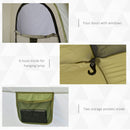 Tenda da Campeggio 2 Posti Pop Up 240x240x199 cm con Porta a Cerniera e 3 Finestre Verde-6