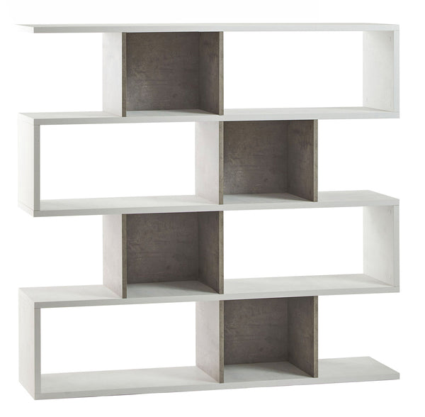 online Libreria Modulare 4 Ripiani 150x144x38 cm Ossido Bianco/Cemento