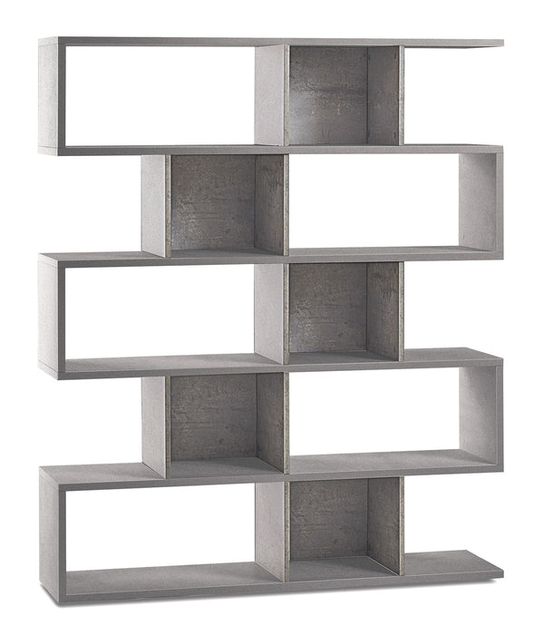 Libreria Modulare 5 Ripiani 150x180x38 cm Cemento sconto