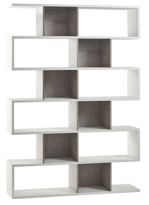 online Libreria Modulare 6 Ripiani 150x215x38 cm Ossido Bianco/Cemento