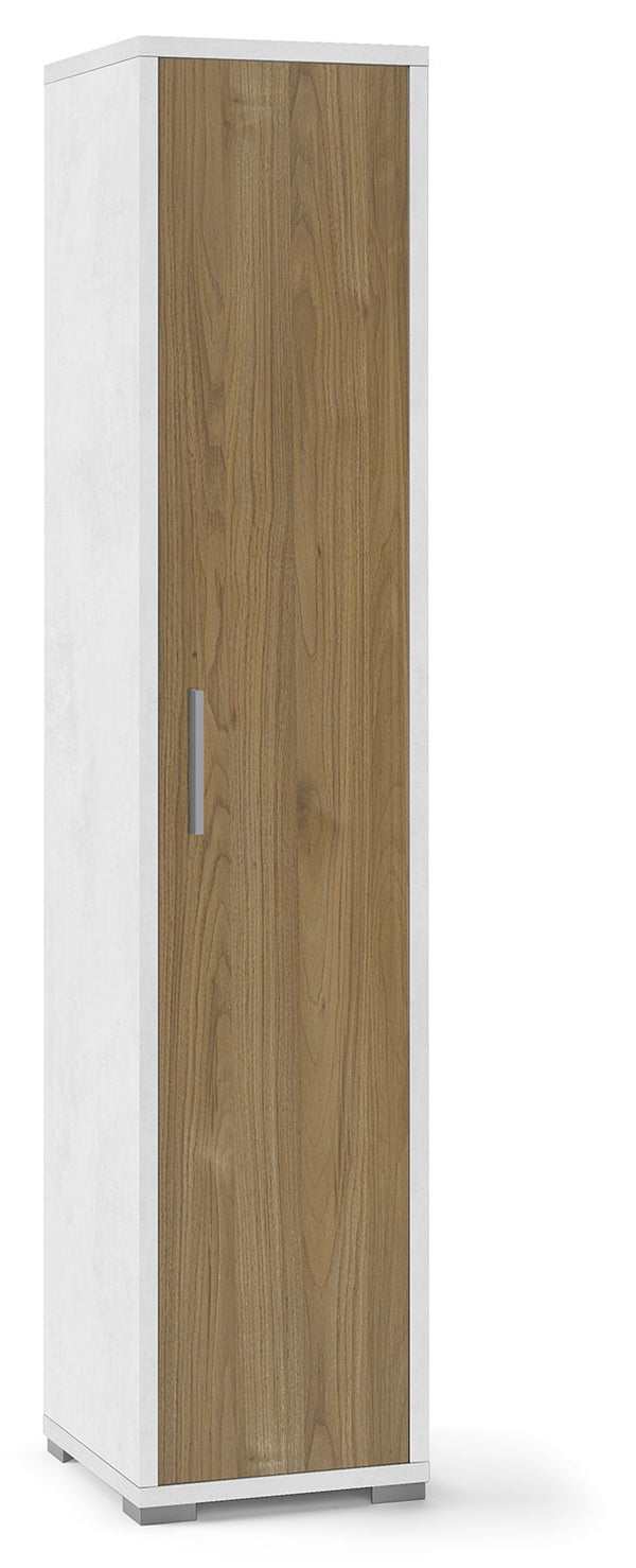 Armadio 1 Anta 39x182x41 cm Ossido Bianco/Noce Stelvio prezzo