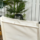 Set 2 Lettini Prendisole da Giardino 55x195x30 cm in Alluminio e Poliestere Beige-8