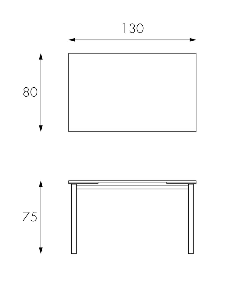 Tavolo Allungabile 130/200x80x75 cm in Metallo con Top in Vetro Bianco-5