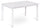 Table Extensible 140/220x90x75 cm en Métal avec Plateau en Verre Blanc