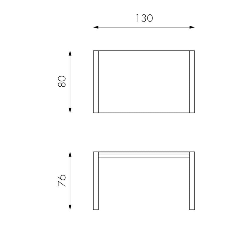 Tavolo Allungabile 122/182x80x76 cm in Metallo con Top in Vetro Bianco-4